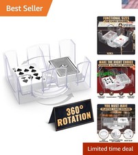 6 Deck Card Holders for Playing Cards, Revolving 360, 7.2 x 4.9 in | Canasta ... picture