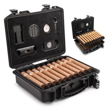 INFINITKIN Cigar Travel Humidor Case, Portable Cigar Box Kit picture