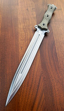 Busse Combat Fixed Blade Spear Point Steel Knife, Micarta, Full Tang picture
