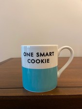 Kate Spade New York Lenox “One Smart Cookie” Ceramic Mug – White & Turquoise picture