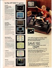 VINTAGE 1979 APF 1000 PROGRAMMABLE VIDEO GAME  & GAMES CATALOG AD PHOTO PRINT picture