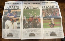 All Three 2022 World Series Houston Astros Houston Chronicle Newspaper's picture