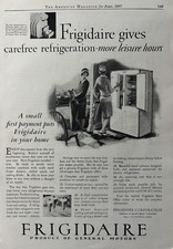 1927 Frigidaire Care Free Refrigerator General Motors Dayton Ohio VTG Print Ad picture