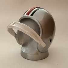 Ohio State Buckeyes Football Helmet Metal Bottle Opener Silver Red Blue Vtg Rare picture