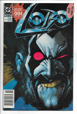 Lobo 1 Newsstand *Sticker on Cover* Bisley Giffen Grant 1990 DC Comics picture