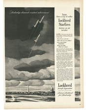 1952 Lockheed Starfire Jet Vintage Print Ad Washington DC Military Aviation picture