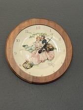 Vtg 1955 GORHAM NORMAN ROCKWELL PLATE CLOCK Fine China Made In USA 10.5