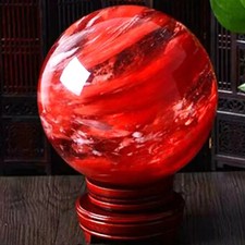 10LB+ Red Smelting Stone Quartz Turn one's luck around Ball Crystal Sphere 1PC picture