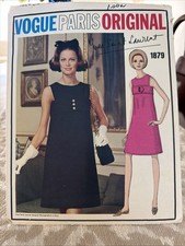 Vintage 1970s Vogue Paris Original 1879 Yves Saint Laurent Dress Sz 10 Uncut picture