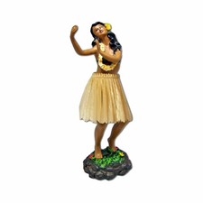Hawaiian Leilani Hula Girl Dance Pose Brown Skirt Dashboard Doll Maui, Hawaii picture