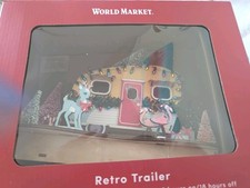 World Market Exclusive NIB Retro Christmas Trailer, Lights Up picture
