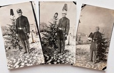 Great Antique Snapshot Photo Lot Older Man Posing In His Civil War Era Uniform picture