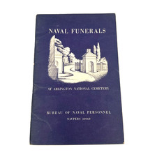 Vintage 1951 Naval Funerals Arlington National Cemetery Booklet NAVPERS 10068 picture