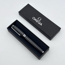 Omega Black & Silver Striped Rollerball Pen AD VIP Gift picture