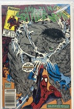 VINTAGE AMAZING SPIDER-MAN #328 GREY HULK MARVEL COMICS McFARLANE 1989 NM picture