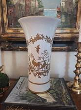 Vintage Chelsea House White & Gold Pheasant Vase picture