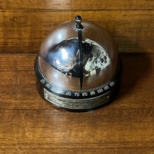 Antique 1930’s Advertising Thermometer VTG Art Deco Chrome Dome Top picture