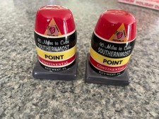 Key West FL~Southernmost Point Continental~Salt And Pepper Shakers~Bouy~Red/Blue picture