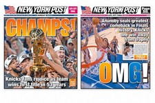 NY Post Knicks 2026 NBA Champions 