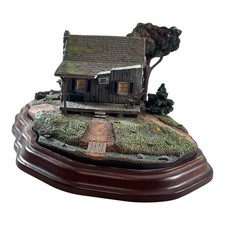 Danbury Mint Gone Hunting Cabin Deer Sculpture Diorama Vintage Hunting Decor picture