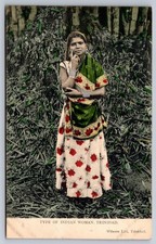 RPPC Trinidad West Indies Indigenous Woman in Beautiful Dress Antique Real Photo picture