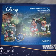 Disney Thomas Kinkade Morphing Mug DISNEY MICKEY & MINNIE SWEETHEART CAVE #L0284 picture