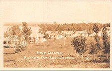 RPPC Birchwood WI Thomas Cottages on Big Chetac Lake 1931 picture