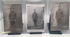 RARE Historical WW1 Soldier’s Portrait Postcards Ships In Top Loader picture
