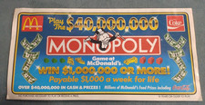 1987 McDonalds Monopoly Game Boards $40,000,000  Booklet March 27th 1987 picture