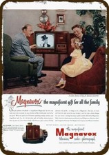 1951 MAGNAVOX TV Vintage Look REPLICA METAL SIGN - VENTRILOQUIST EDGAR BERGEN picture