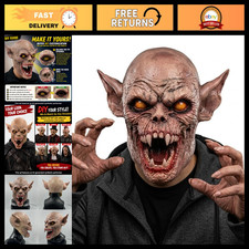 Realistic Scary Vampire Mask - Mutant Ghoul Face Cover for Halloween Costume Pro picture
