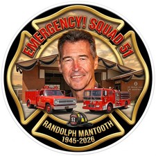 Firefighter Decal Emergency Squad 51 Mantooth Version 5 Customer Decal or Magnet picture