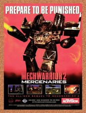1996 MechWarrior 2 Mercenaries PC Original Advertisement / Retro Promo v2 picture