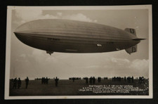 Graf D LZ 130 Vor Der Landung Zeppelin Postcard Blimp Airship RPPC Rhein Main picture