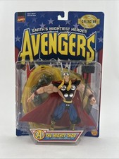 1997 Avengers Earth's Mightiest Heroes Thor Figure W/Enchanted Hammer Toybiz New picture