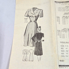 Marian Martin Vintage Original Sew-Chart Women's Dress Sewing Pattern 9487 picture