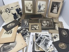 LOT of 91 Antique VICTORIAN Cabinet Cards Folders Portraits Photos 1800's 1900's picture