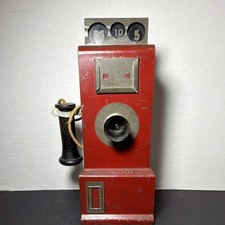 VINTAGE STRUCTO TOYS FREEPORT. IL PAY PHONE COIN BANK TOY picture