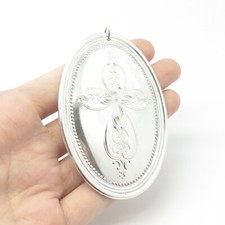 925 Sterling Silver Vintage Towle 1972 Cross / Leaf Birds Ornament picture