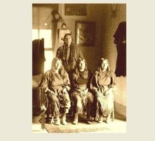 1892 Comanche Chief Quanah Parker PHOTO With 3 Wives, Indian Native American picture