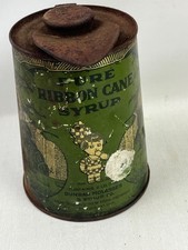 Vintage 2.5 LB PURE RIBBON CANE Maple Syrup Advertising Tin With Original Lid picture