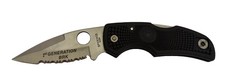 Spyderco Native 1st Gen BRK Serrated 440A Folding Knife NOS No Box USA picture