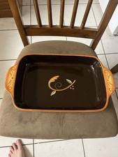Demdaco Chocolate Berries Large 16 x 9 Baking Dish--Very Rare Find picture