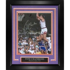 Tom Chambers Autographed Phoenix Suns Framed 8x10 Photo - PSA picture