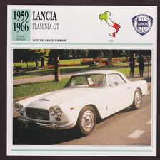 1959-1966 Lancia Flaminia GT Italian Car Photo Spec Sheet Info French Card picture