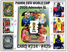 PANINI FIFA WORLD CUP 2026 Adrenalyn XL CARD OF YOUR CHOICE #214 - #429 picture
