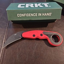 CRKT Provoke - Red, Folding Knife, Plain Edge, 2.47