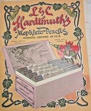 Antique L. & C. Hardtmuth Devil “Mephisto” Copying Pencil Advertisement picture