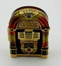 2009 Estee Lauder Jay Strongwater Jeweled Jukebox Pure White Linen Box picture