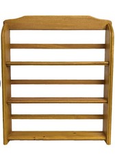 McCormick NEW IN BOX 3 Tier Wooden Wall Spice Rack Knick Knack Shelf - Rustic picture